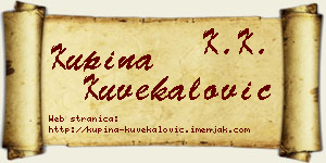 Kupina Kuvekalović vizit kartica